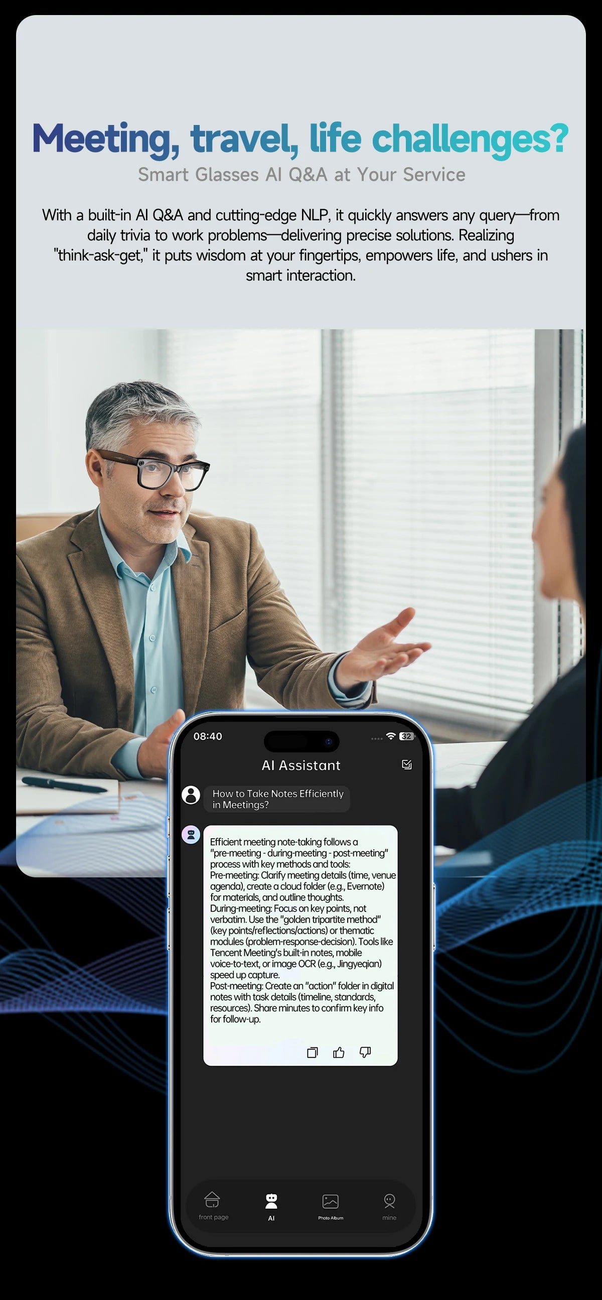 Gafas Inteligentes Visiontek | Cámara HD · Audio Bluetooth · Control por Voz