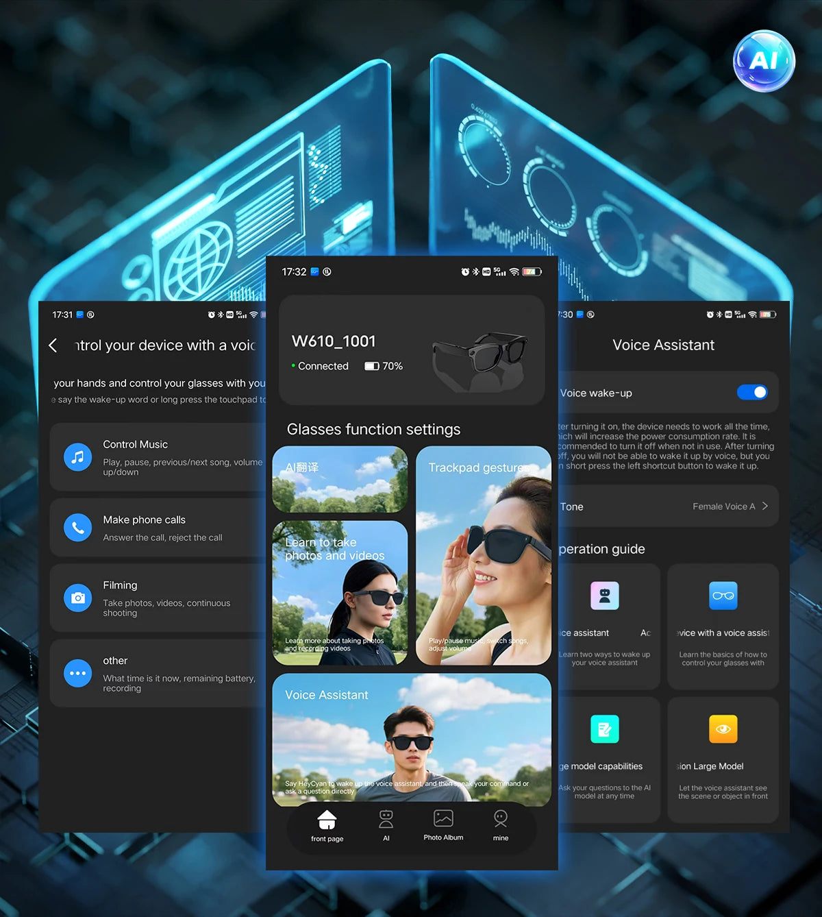 Gafas Inteligentes Visiontek | Cámara HD · Audio Bluetooth · Control por Voz